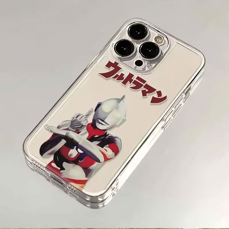 Ốp Ultraman Bla Trong Suốt Cặp Đôi Cho iPhone 11-17 Pro Max