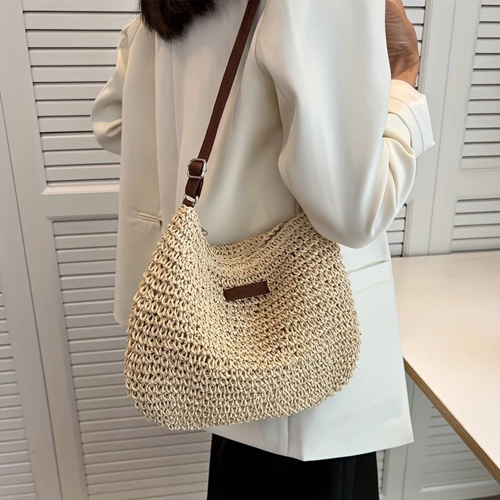Women's Woven Straw Handbag – 5