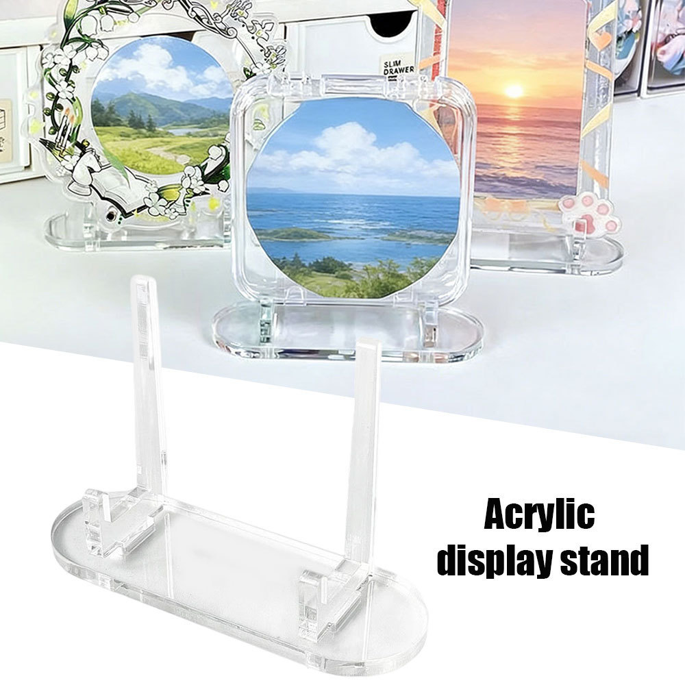 Acrylic Đa Năng Hiển Thị Giá Đỡ Tấm Thẻ Khung Thẻ Căn Cứ Trong Suốt