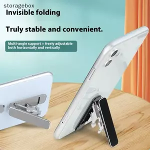 1 / 3 Giá đỡ điện thoại di động có thể gập lại vô hình Mini Hợp kim nhôm Giá đỡ vật liệu để bàn Góc có thể điều chỉnh cho điện thoại di động Đẹp