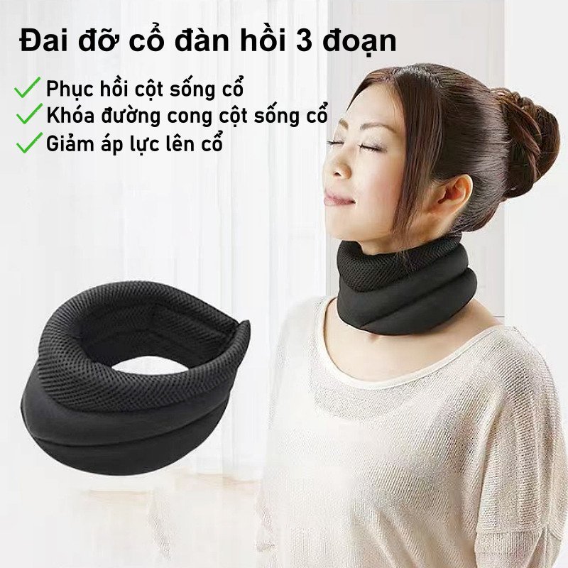 nẹp cổ hỗ trợ ổn định cột sống giảm đau cổ chỉnh tư thế cúi đầu mút xốp mềm thoáng khí thoải mái