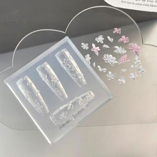 Khuôn làm móng 3D hoa cánh hoa bằng silicone, khuôn nhựa khắc mẫu nghệ thuật, dụng cụ DIY thiết kế móng tay