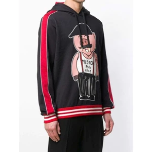 Áo Hoodie Dê Gà Lợn Dệt Bo Đỏ KCloset Áo Nỉ Dày Dặn Dáng Rộng Nam Nữ NA62