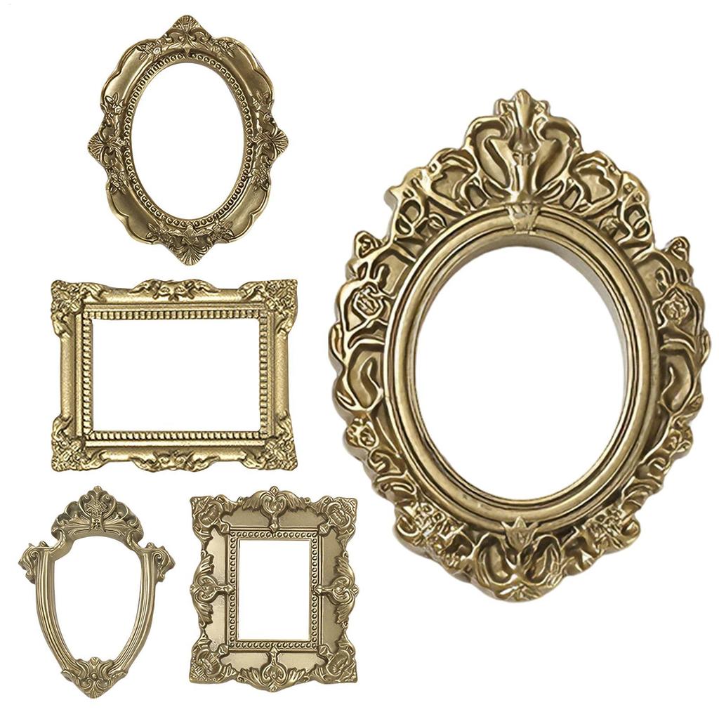 Mini Vintage Khung 5 Miếng Vintage Nhựa Trang Trí Chụp Ảnh Giáng Sinh Treo Tường Khung Ảnh Để Chụp Ảnh Trang Trí