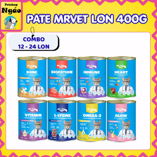 [MỚI] Thức Ăn Cho Mèo MRVET Dạng Pate Combo 6, 12, 24 Lon 400G Tiêu Hóa, Sáng Mắt, Mượt Lông