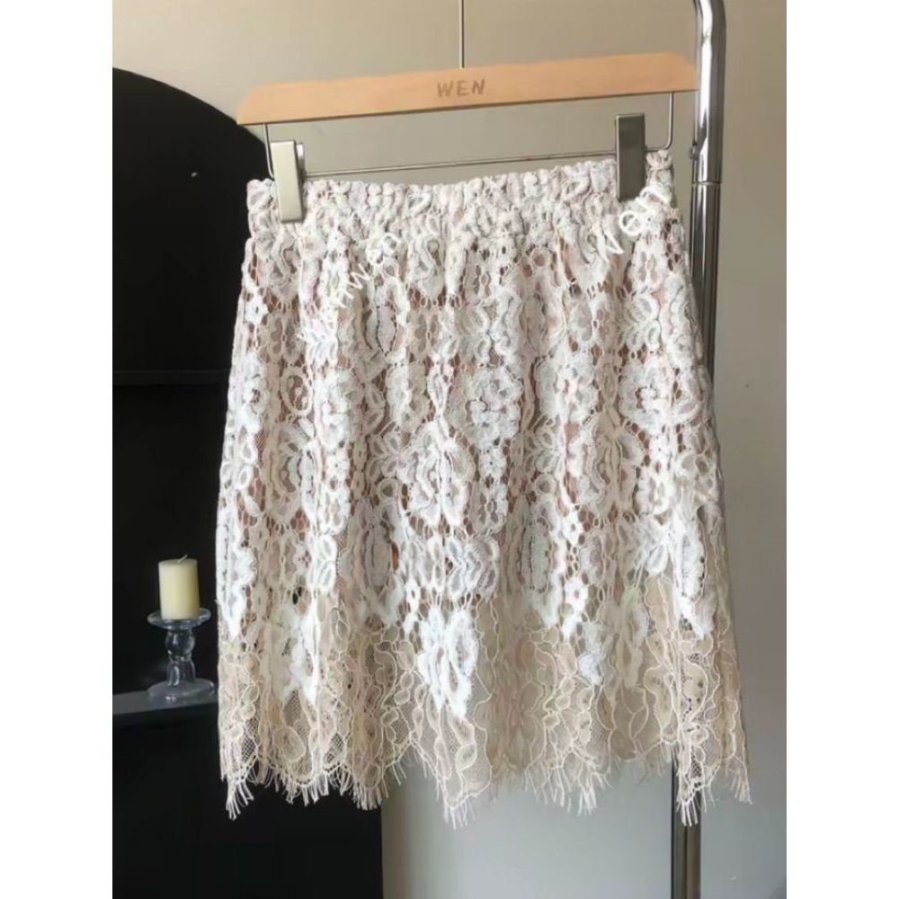 Váy ngắn ren nữ phong cách retro công nghiệp, thiết kế thời thượng giảm giá 50%