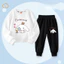 Cinnamoroll Trẻ Em Áo Bộ Quần Dễ Thương Phong Cách Hoạt Hình Nhẹ Trang Phục Mặc Hàng Ngày