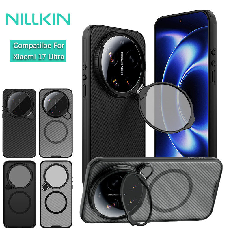 Nillkin Cho Xiaomi 17 Ultra Camshield ProP PC Từ Tính TPU Chống Sốc Chống Rơi Bảo Vệ Ống Kính Máy Ảnh Chân Đế Cứng Ốp lưng Ca