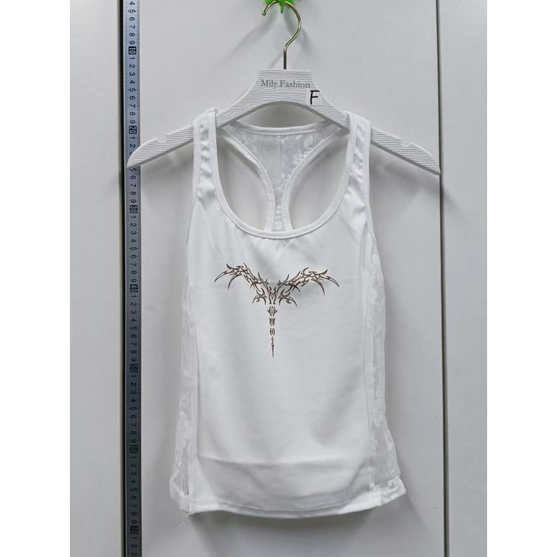 Áo ren see-through hình chữ I Milyfashion thiết kế sling độc đáo, tạo vẻ gọn gàng theo xu hướng Y2K