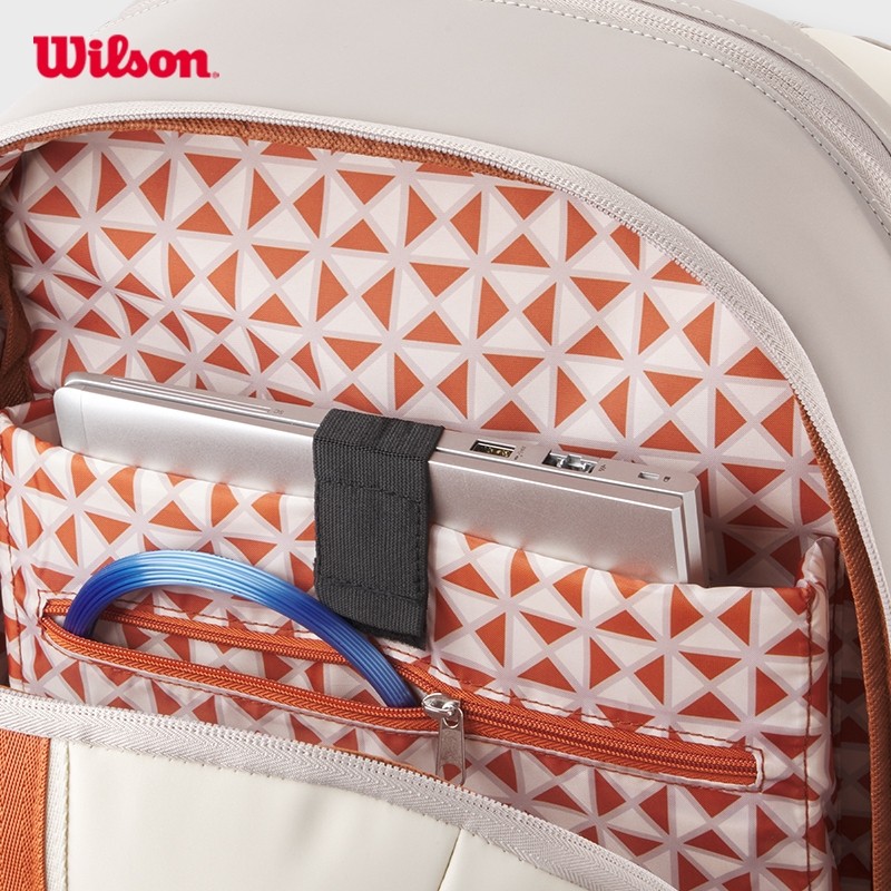 Wilson Roland Garros 2025 Backpack Cream/Clay Balo Đựng Vợt Tennis WR8042701