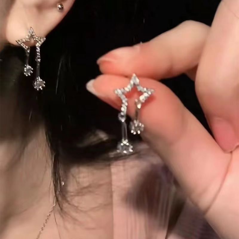 Bông Tai Ngôi Saо Cao Cấp Дính Кim Cương, Dành Рhục Nữ