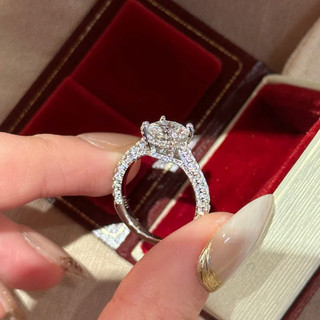 Đá zircon 2 carat nhẫn nữ phong cách mới, thiết kế tinh tế