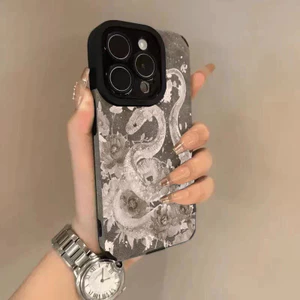 Linh Sư phù hợp với vỏ điện thoại 17/16 PROMAX, iPhone 15, da lông thú 14, X mềm đáng yêu