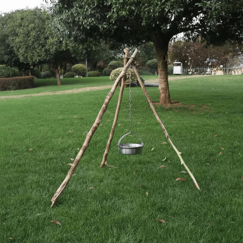 Chân máy BBQ LACYES, Giá treo di động có thể điều chỉnh, Thiết lập dễ dàng Chân máy cắm trại đa chức năng có thể tháo rời Dã ngoại