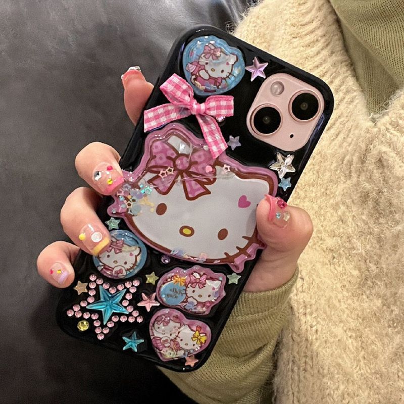 【✨Spot】[Vỏ điện thoại di động mèo KT hot girl] Apple 17air/iphone 16promax/15pro/14plus, chống rơi