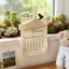 YUUKII 2026 Lịch Treo Tường, Vải Có Thể Tái Sử Dụng Lịch Tiếng Anh, Retro DIY Trang Trí 12 Tháng Sáng Tạo Lập Kế Hoạch Đặt Ra Chống Đỡ
