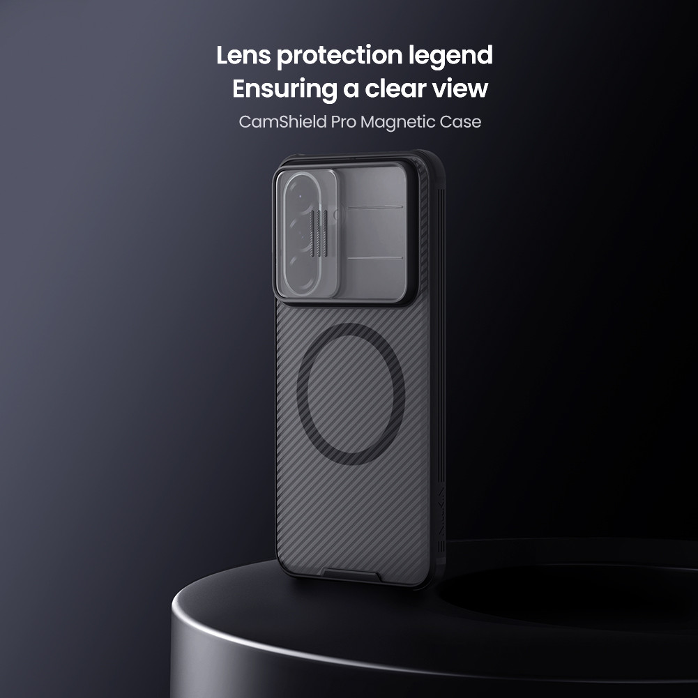 Nillkin Cho Galaxy A57 A37 A17 Camshield Pro PC Từ Tính TPU Bảo Vệ Ống Kính Máy Ảnh Trượt Trượt Ốp Lưng Cứng Nam Châm Vỏ Điện Thoại Vỏ