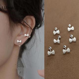 LUImo 1 Mũi Nơ Zircon Bông Tai Sụn Xoắn Dành Cho Nữ, Món Quà Trang Sức SBS