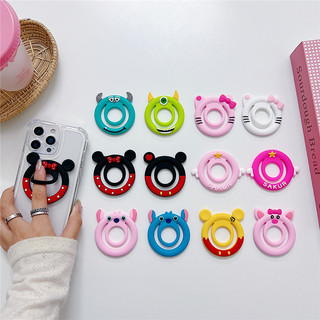 Mickey Cat Stitch Chú Heo Dễ Thương Winnie the Pooh Thủy Thủ Mặt Trăng Ngôi Sao Cặp Đôi Silicon Hoạt Hình Nhẫn Từ Tính
