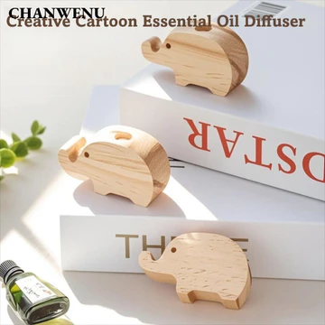 Máy khuếch tán tinh dầu CHANWENU, Máy khuếch tán hương liệu bằng gỗ không khí sảng khoái thân thiện với môi trường, Máy khuếch tán gỗ hình gấu / voi khuếch tán hương thơm hữu ích