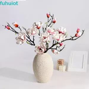 FUHUIOT Hoa Mộc Lan Nhân Tạo, Handmade Cảm Ứng Thật Mô Phỏng Mộc Lan Lớn, Bình Trang Trí EVA Thực Tế Giả Mộc Lan Nhánh Trang Trí Phòng Khách Nhà