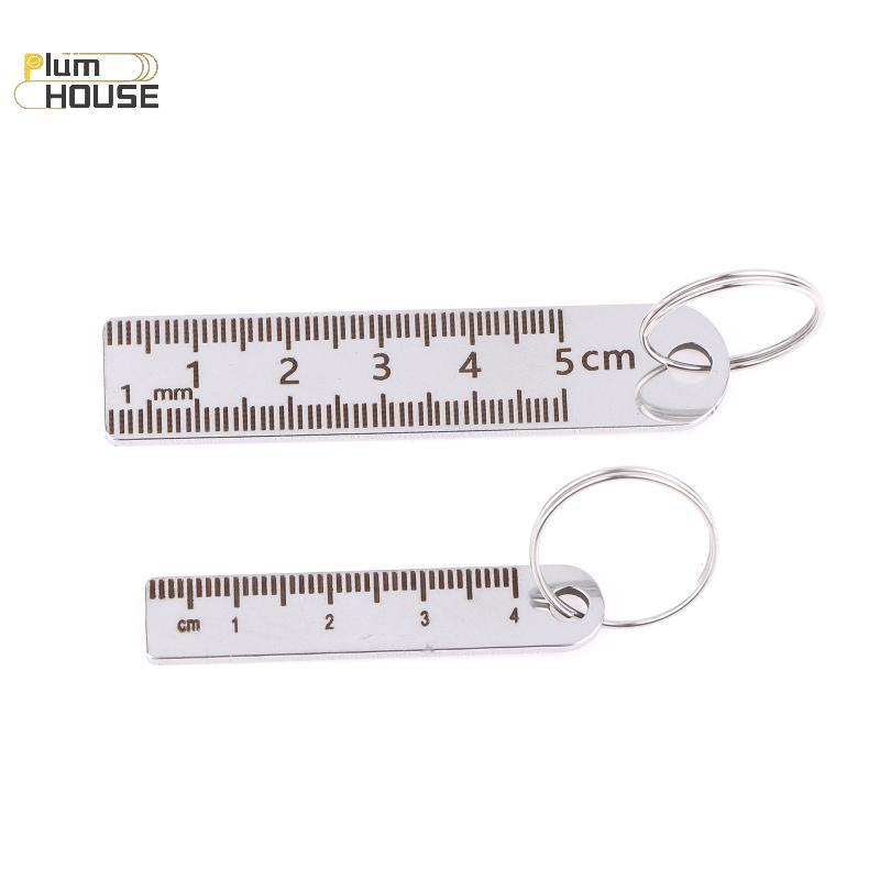 Thước Mini Inox PlumHOUSE Có Móc Khóa - Dụng Cụ Đo Đồ Dùng Văn Phòng Và Học Tập (Thước Đo Chống Mất) VN