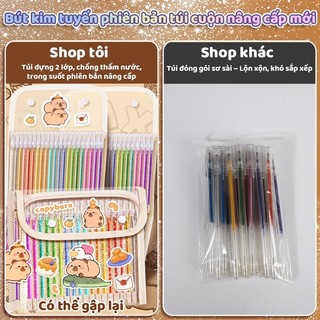 Bút Highlight học sinh nhiều màu cần thiết, bút kim tuyến sáng tạo, bộ sưu tập 12/24/36 cây đầy đủ