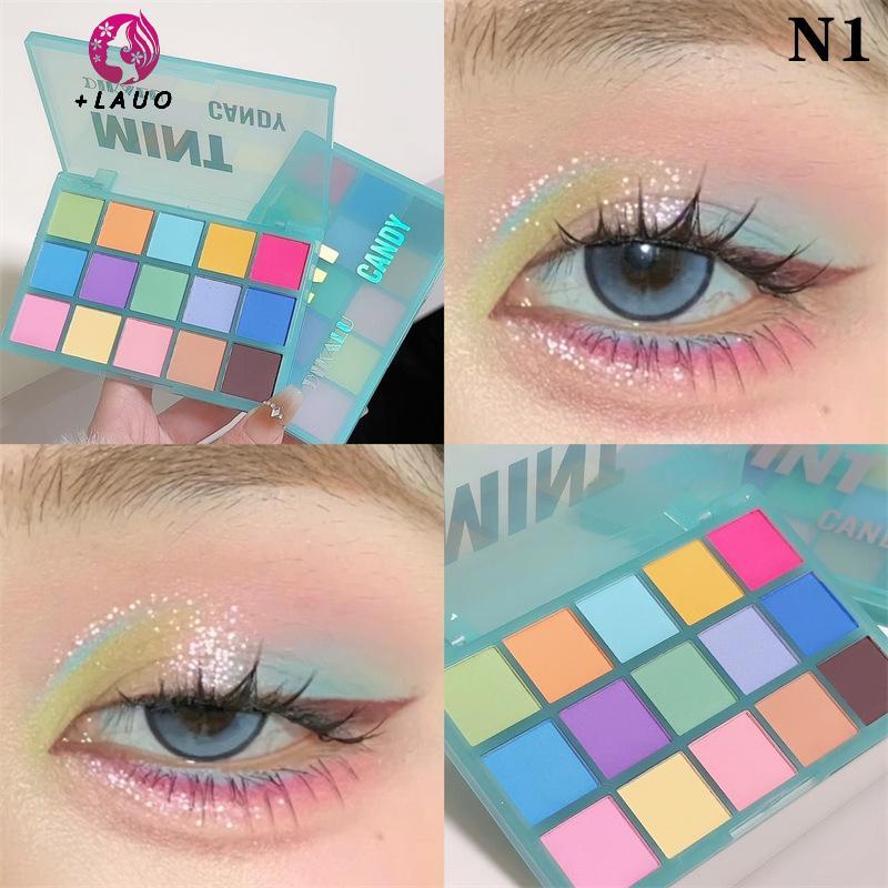 Springevenstar DIKALU Bảng Phấn Mắt Xanh Tím Lấp Lánh Ngọc Trai Matte Eye Shadow Shimmer Trang Điểm Lâu Dài Nữ Làm Đẹp Mắt Mỹ Phẩm Springevenstar
