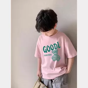 ngắn cotton phong cách bé trai nhỏ-medium Áo Thun Hàn