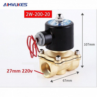 Van điện từ phi 21 thường đóng 220V van nước điều khiển bằng điện  AIMVUKES