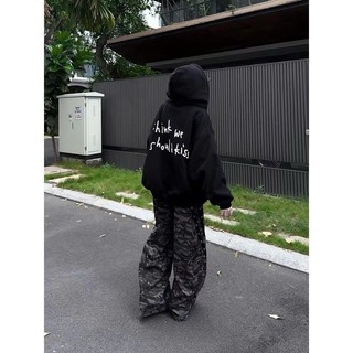 Áo Khoác Hoodie Dây Kéo Unisex In Chữ "I Think We Should Kiss" - Form Rộng 2 Size L/XL