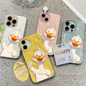 Ốp Điện Thoại Vịt Biye Dễ Thương Cho iPhone 17 16 15 14 13 12 11 Pro Max X Xr Xs Max 7 8 Plus