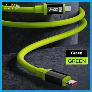 Dây sạc type c 240W 1.5m USB Type-C sang Type-C có màn hình nguồn thời gian thực
