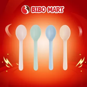 Set 2 Thìa Ăn Dặm Amori Nhựa PP Cao Cấp Thiết Kế Bo Tròn Dễ Cầm Nắm Cho Bé - Bibo Mart