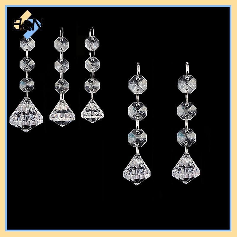 B & N 10 Chiếc Acrylic Pha Lê Hạt Mặt Dây Chuyền Vòng Hoa Đèn Chùm Treo Tiệc Cưới Trang Trí Bàn Trung Tâm Rèm DIY.