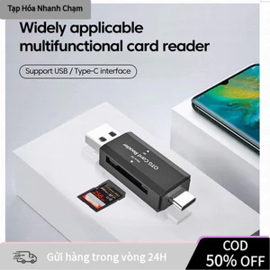 【COD】Thiết bị đọc đa năng cho thẻ SD/TF, sử dụng cổng Type-C - Hỗ trợ kết nối OTG tốc độ cao cho phụ kiện máy tính.