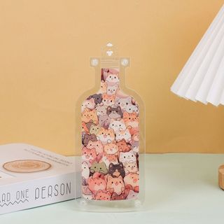 Chó Mèo Sửa Chữa Chết Le Acrylic Xếp Hình Thú Cưng Dễ Thương Trong Chai Sáng Tạo Trang Trí Quà Tặng