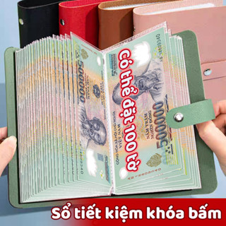 Sổ Tiết Kiệm Đựng Tiền 100 Trang Cúc Bấm – Thiết Kế Hiện Đại, Giúp Theo Dõi Và Quản Lý Chi Tiêu Dễ Dàng