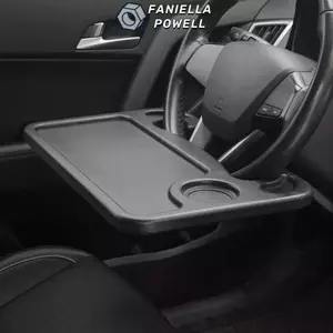 Bàn đa năng ô tô FANELLAPOWELL, phụ kiện vô lăng, đựng thẻ di động, bàn máy tính xe hơi