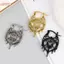 Dây chuyền và bông tai retro boho kim loại rỗng mặt, phù hợp làm quà tặng tiệc cưới