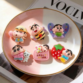 Charm gắn dép: Charm Shin thế giới kẹo ngọt - Set 06 sticker ngọt ngào dễ thương