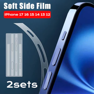 2 Bộ Cho Apple iPhone 17 16 16e 15 14 Air Pro Max Plus HD / Matte Frosted Border Khung Mềm Hydrogel Phim Miếng Dán Cho iPhone 13 12 Mini Pro Max Chống Trầy Xước Điện Thoại Bảo Vệ Biên Giới