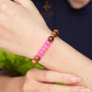 Vòng Tay Trầm Hương Phối Đá Ngũ Điếu - Mong Cầu Bình An & May Mắn - Trầm Hương Yên Lộc