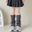 IAPPORTUNIA Chân Trẻ Em Ấm Áp, Dệt Kim Cao Co Giãn Chân, Kawaii Phong Cách Ngọt Ngào Nơ Viền Gothic Phong Cách Tất Trẻ Em Mặc