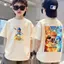 90-14 tuổi, cổ tròn, rộng, tay ngắn, đơn giản, phù hợp, bobbiboy, thiết kế