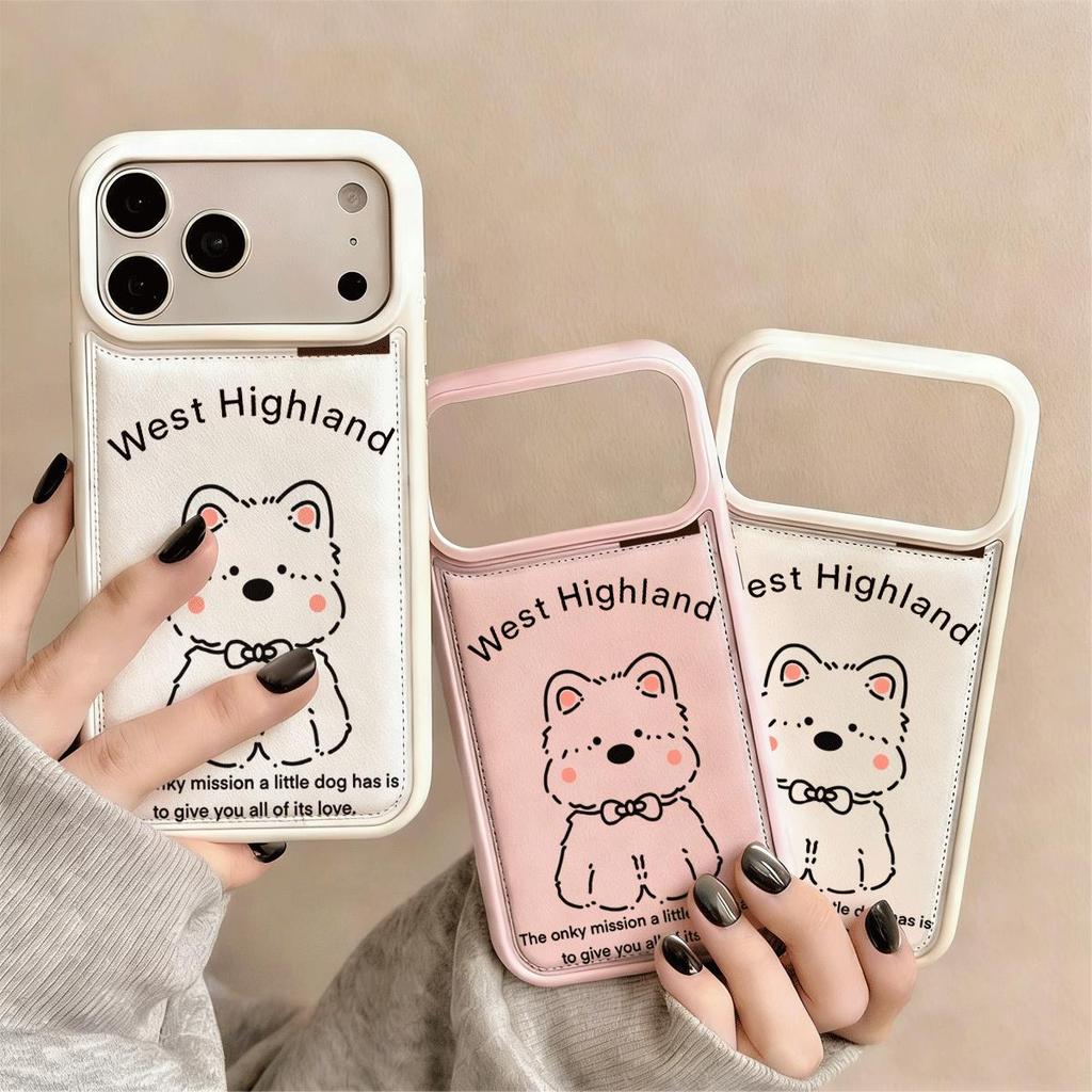 West Highland Puppy cho iPhone 17 16pro trường hợp 11 promax 15Plus trống gói
