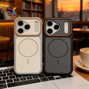 Ốp Điện Thoại Từ Tính 2Tone Sang Trọng Cho iPhone 17 16 15 14 13 12 Pro Max 14 / 15 / 16 plus 11 Silicon 17Pro Vỏ Không Khí Chống Sốc Chống Rơi Matte Cover