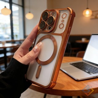 Ốp điện thoại mờ mạ 6D mới cho IPhone 17 Pro Max 13 14 15 16 Pro Max Vỏ từ tính mềm Vỏ chống sốc