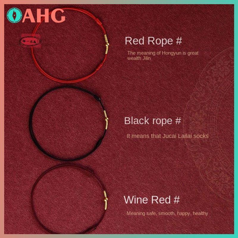 THÊM Thời Trang Handmade Vòng Tay Dây Đỏ Luy Lắc Tay Nam Nữ Người Yêu Bạn Thân Nhất Luy Vòng Tay Vòng Chân Kích Thước Điều Chỉnh BSS