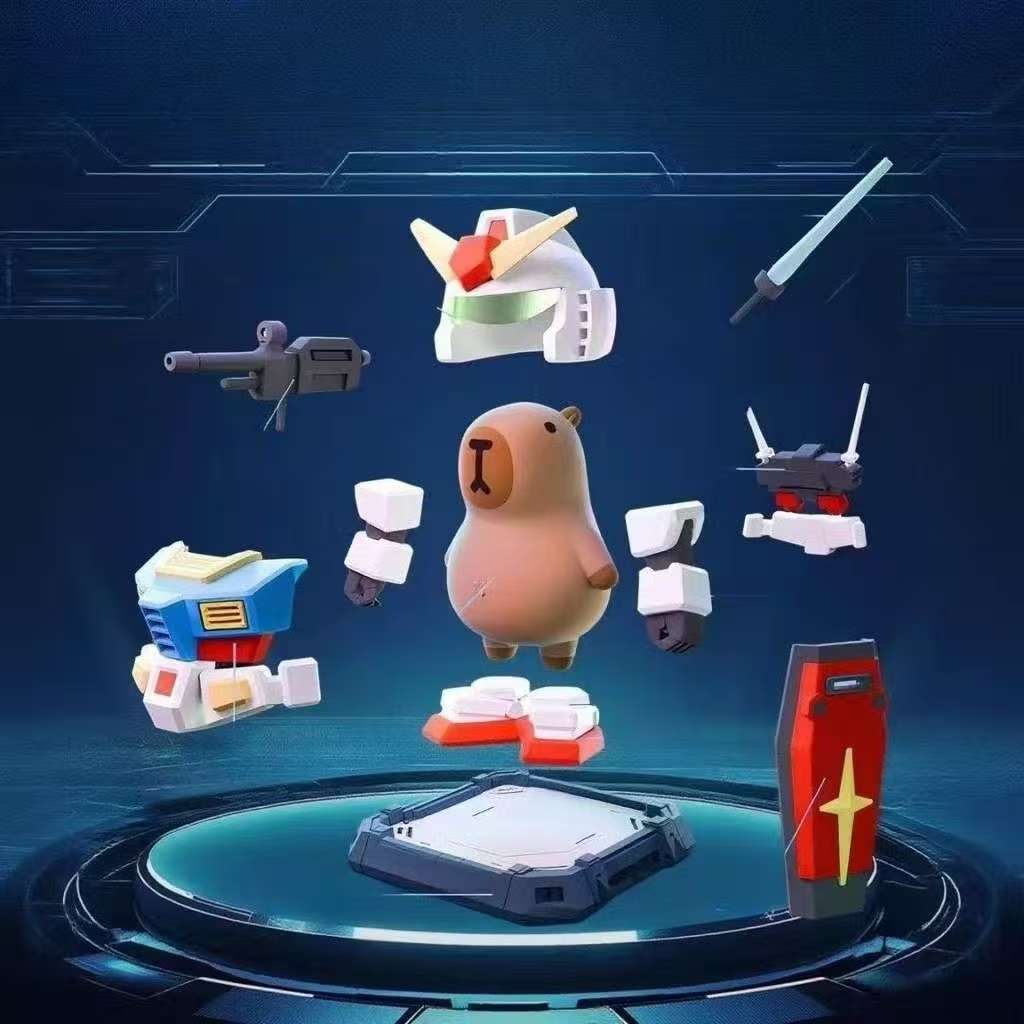 Đồ chơi in 3D Capybara Hình dạng nam châm Một loạt các đồ chơi mô hình nối cho quà tặng trẻ em